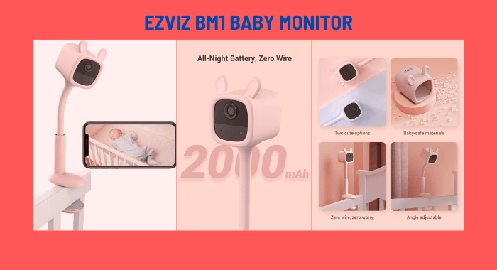 ezviz bm1 smart smarts baby monitor with features listed