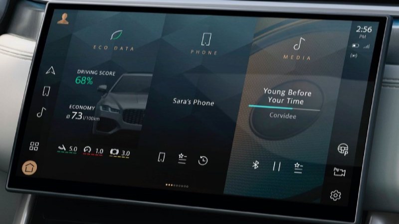 jaguar land rover pivi pro infotaiment system home screen