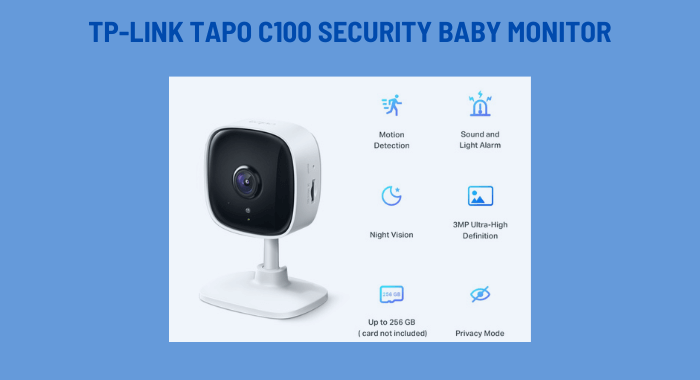 tp link-tapo c110 smart security baby monitor with features listed