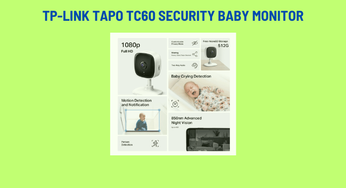 tp link-tapo tc60 smart security baby monitor with features listed